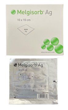 Melgisorb Ag повязка атравматическая сорбционная с серебром, стерильная 10 х 10 см MelgisorbAg10х10 фото