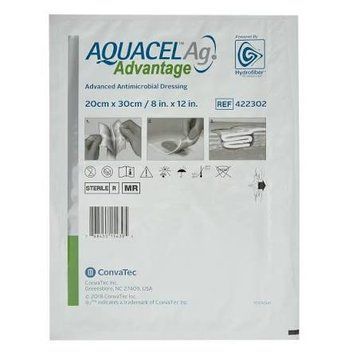 ConvaTec Aquacel Advantage AG (8*12) 20х30 см.- Absorbent HYDROFIBER , усиленная гидроволокно 1 шт. AquacelAdvantageAG2030 фото