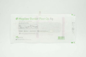 Мепилекс Mepilex Border Post-Op AG 4in x 10in (10x25см) &mdash;антимикробная повязка с серебром (1 шт.) Post-Op AG6x10 фото