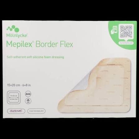BorderFlex15x20, Mepilex Border Flex 15x20 cm &bull; 6x8 in - універсальна Багатофункціональна губчаста пов'язка BorderFlex15x20х5 фото