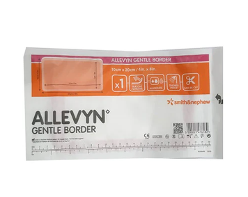 Силиконовий пластырь Allevyn gentle border 4inХ8in 10смх20см 1шт. Allevyn4inХ8in фото