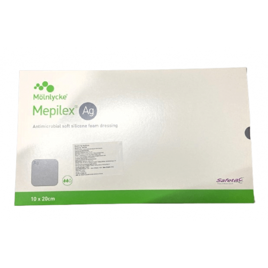 Мепилекс Аг Mepilex Ag 10 x 20 см &mdash; сорбционная повязка с серебром (1 шт.) Mepilex Ag10x20 фото