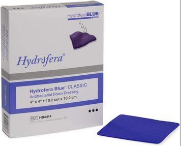 Бактериостатическая Hydrofera Blue classic 4&times;4- 10х10см (HB4414) 10 штук в коробке HB4414-10 фото