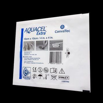 Повязка ConvaTec Aquacel Extra (4*4)10х10см.- Absorbent HYDROFIBER , усиленная гидроволокно 1 шт. AquacelExtra10х10 фото