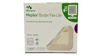 Mepilex Border Flex LITE 4x5 cm &bull; 1,6x2 in - Многофункциональная универсальная губчатая повязка Коробка 10 шт BorderFlexLITE4x5x10 фото