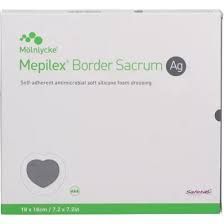 Мепилекс Mepilex Border Sacrum AG 18 x18 см &mdash; сорбционная повязка с серебром (1 шт.) MepilexSacrumAG18 фото